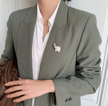 XSB127 - Elegant Elephant Fashion Saree Brooch